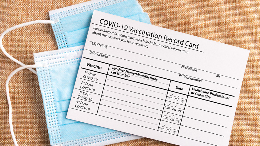 COVID vaccination card