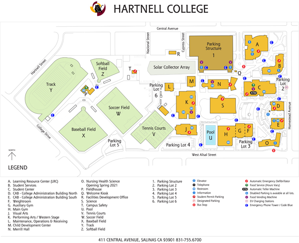 Hartnell College Campus Map